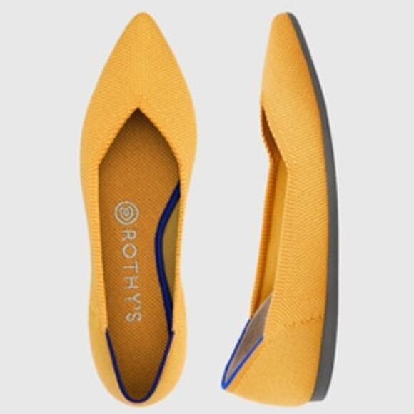 Rothy's Marigold Yellow The Point Flats 8.5 - Picture 1 of 7